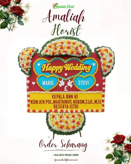 Papan Bunga Pernikahan Mojorebo
